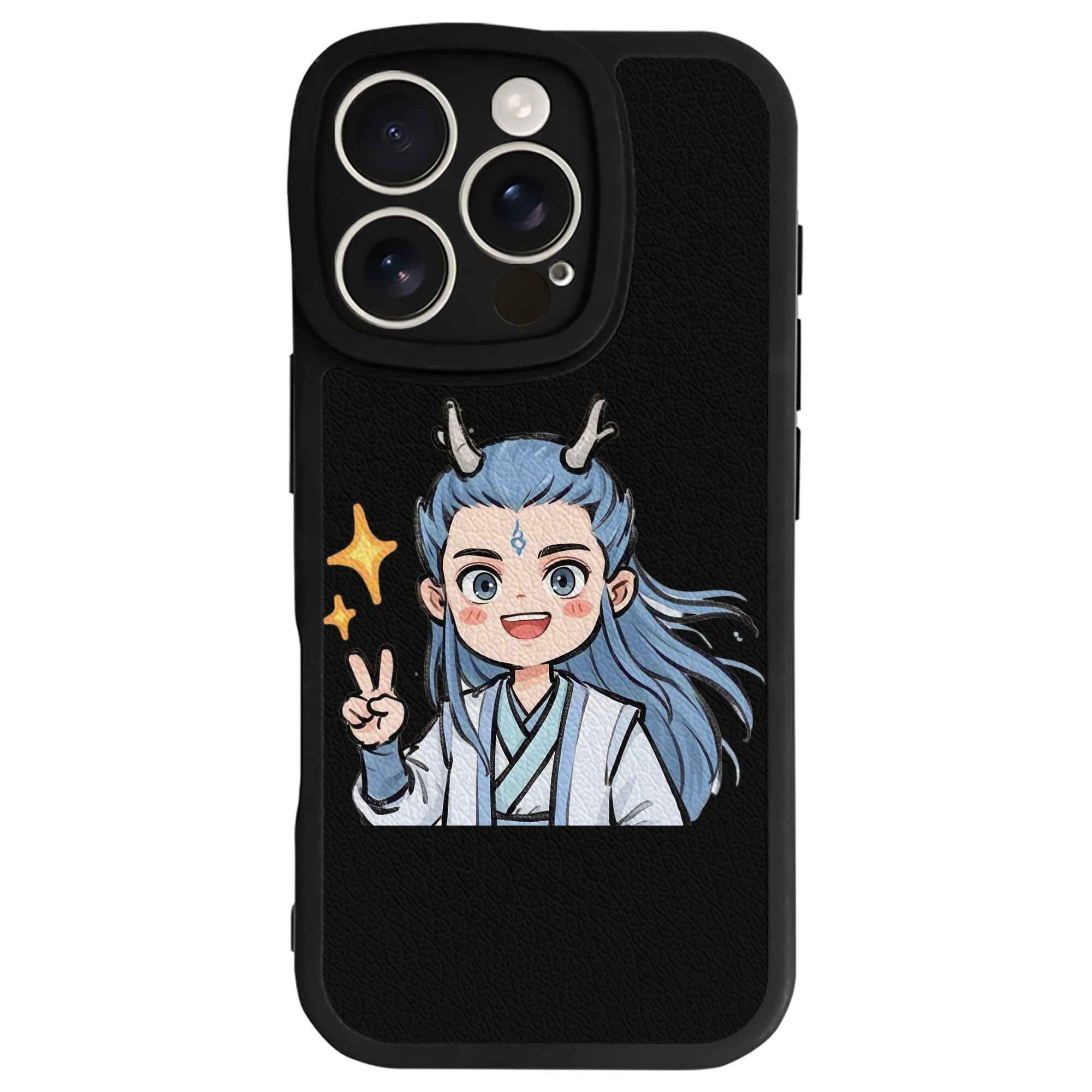 （画像用） Ne Zha 2 ナタ 魔童の大暴れ 【iPhone 16シリーズ対応】シリコンスマホケース（レザー調） 材質：シリコン